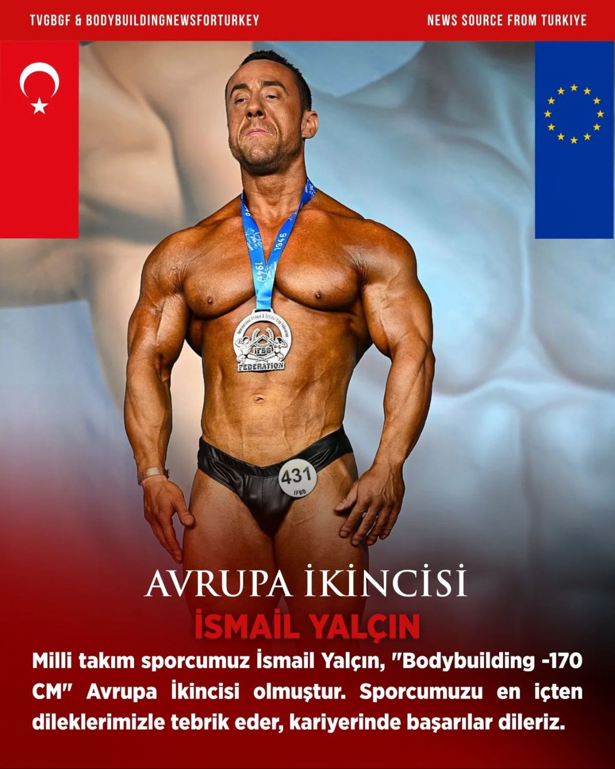 İsmail Yalçın Avrupa ikincisi, milli sporcu
